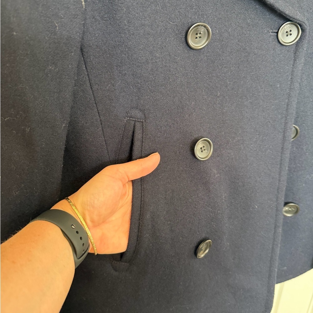 Jun Takahashi X Uniqlo Undercover Double Breasted Coat Blue Wool Blend XS - Picture 5 of 9